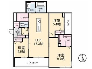 西原駅 徒歩5分 3階の物件間取画像